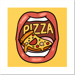 Fast Food Lover, Pizza in your mouth Posters and Art